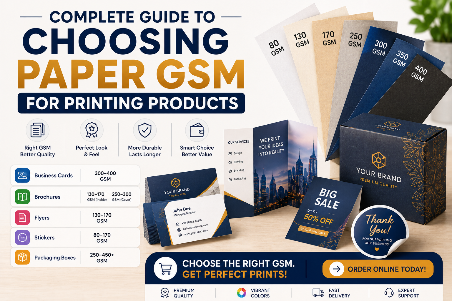 Complete Guide to Choosing Paper GSM for Printing Products